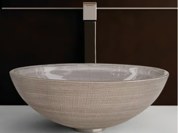 VENICE Ø 44 - Countertop round glass washbasin by Glass Design - view 2